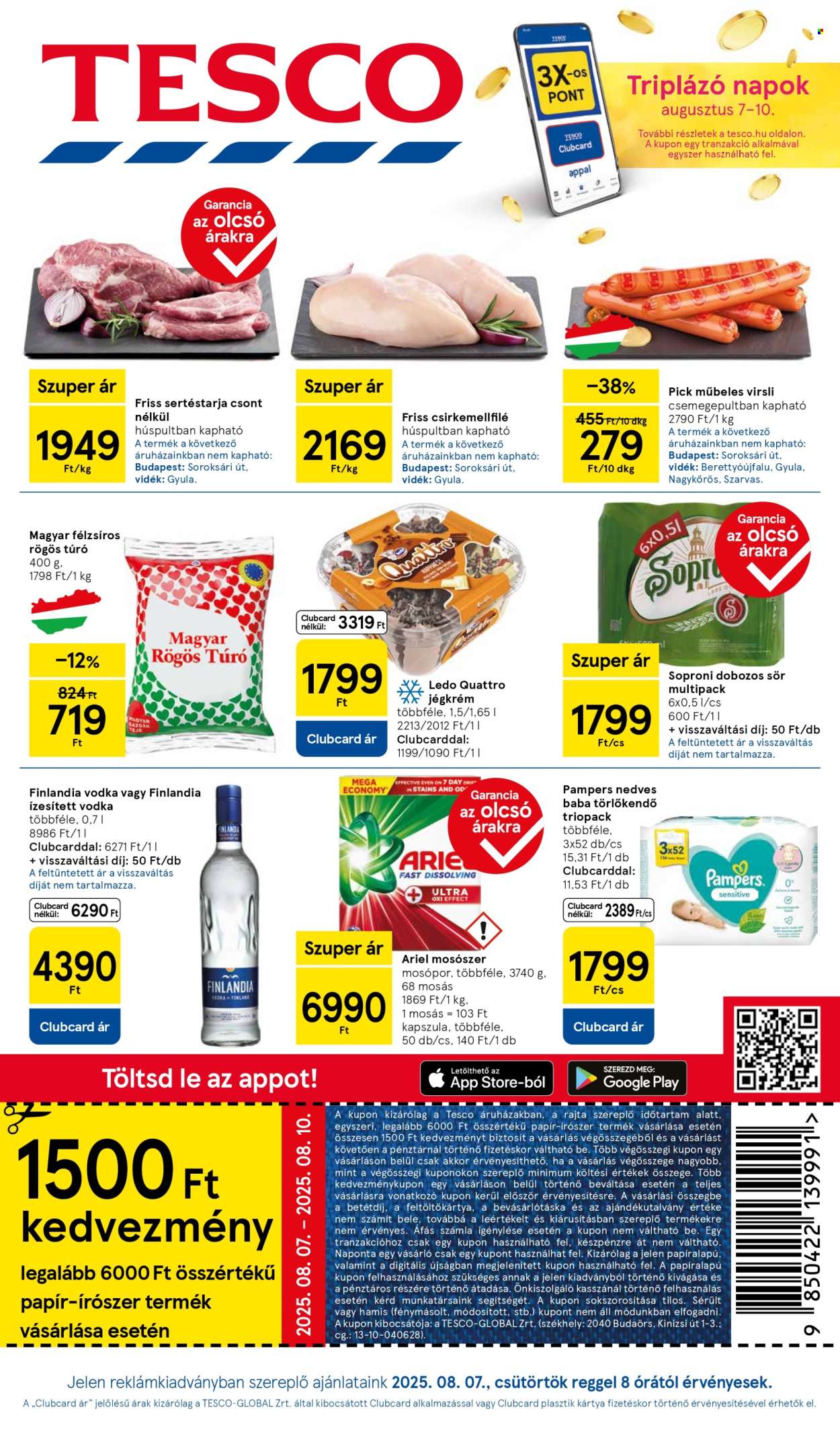 TESCO akciós újságok - 2025.08.07 - 2025.08.13. Oldal 1
