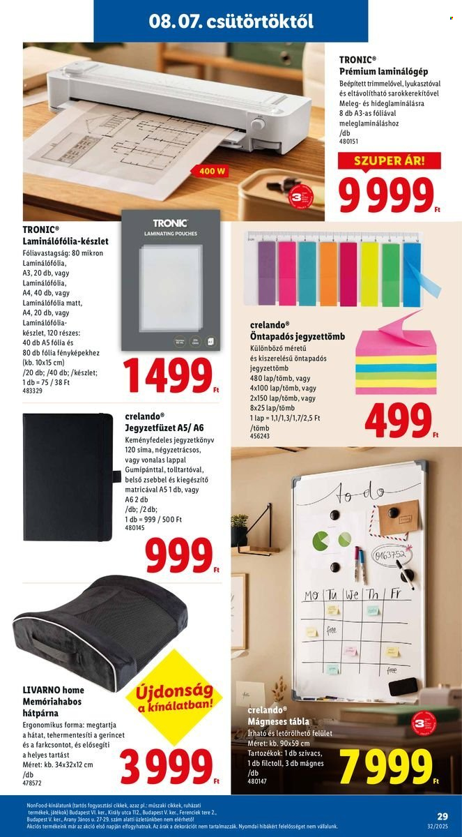 Lidl akciós újságok - 2025.08.07 - 2025.08.13. Oldal 29