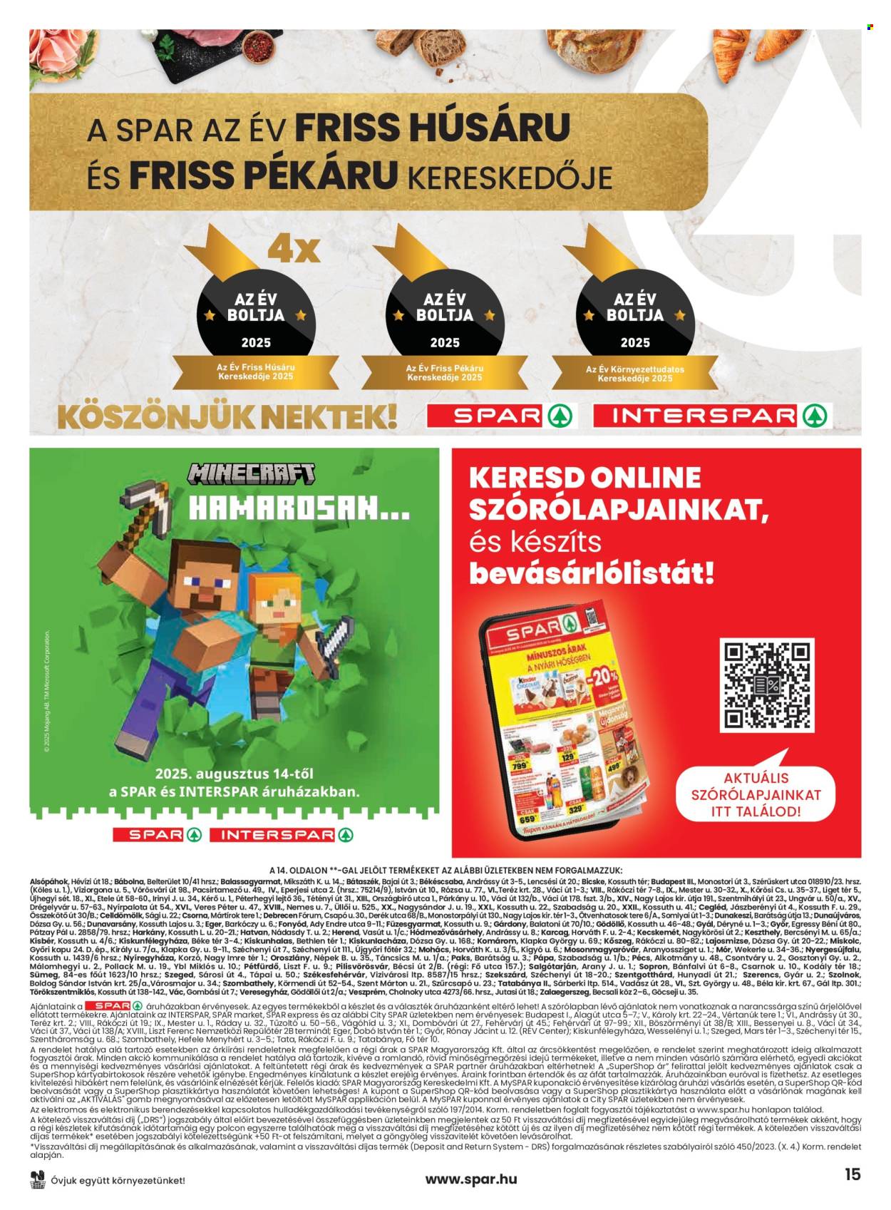 SPAR akciós újságok - 2025.08.07 - 2025.08.13. Oldal 15