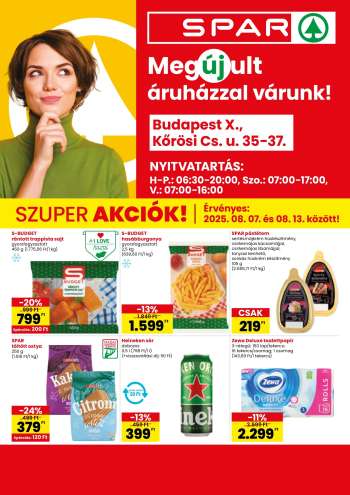Újság SPAR Szupermarket - 2025.08.07 - 2025.08.13.