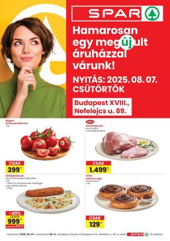 Újság SPAR Szupermarket - 2025.08.07 - 2025.08.13.