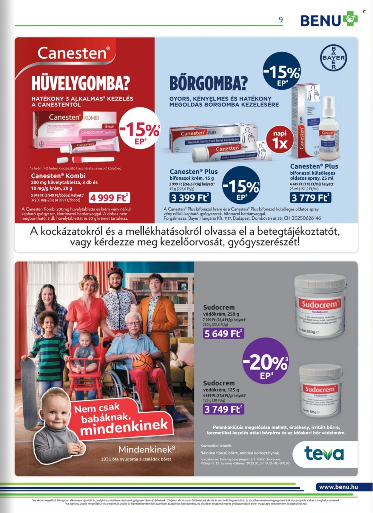 BENU Gyógyszertár akciós újságok - 2025.08.01 - 2025.08.31. Oldal 9