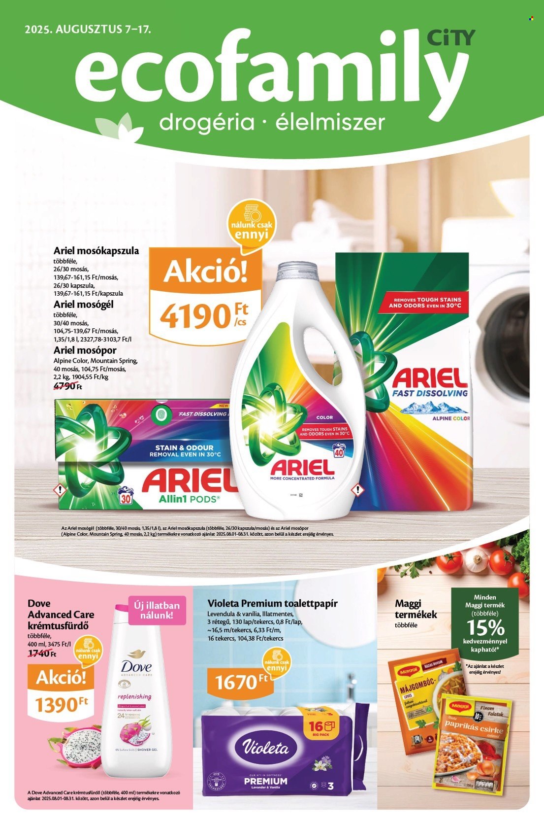 EcoFamily akciós újságok - 2025.08.07 - 2025.08.17. Oldal 1