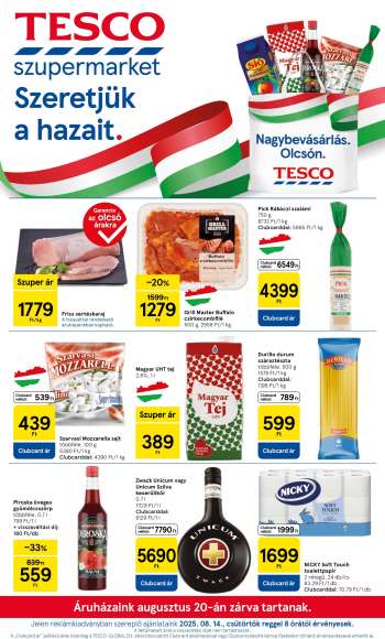 Újság TESCO - 2025.08.14 - 2025.08.20.