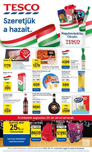 Újság TESCO - 2025.08.14 - 2025.08.20.