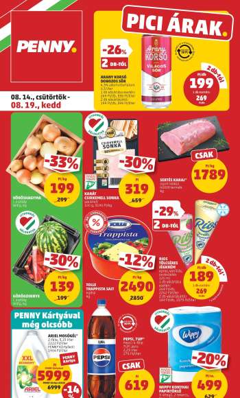 Újság Penny Market - 2025.08.14 - 2025.08.19.