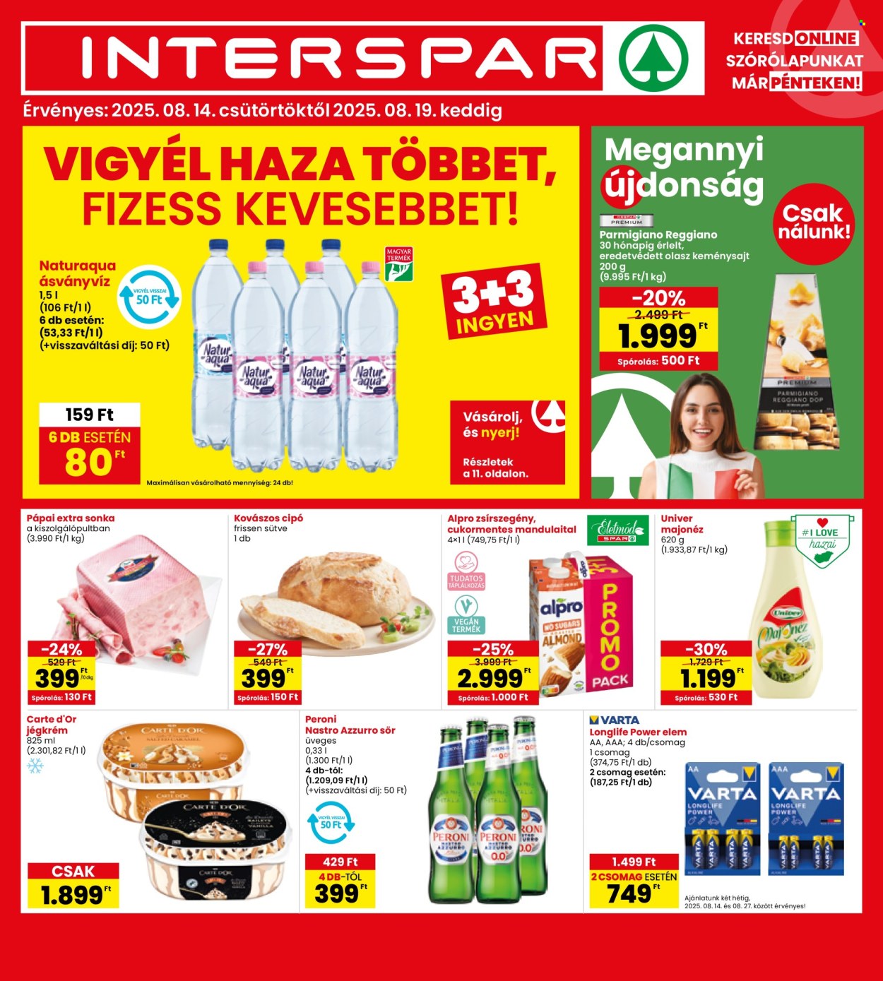 INTERSPAR akciós újságok - 2025.08.14 - 2025.08.19. Oldal 1