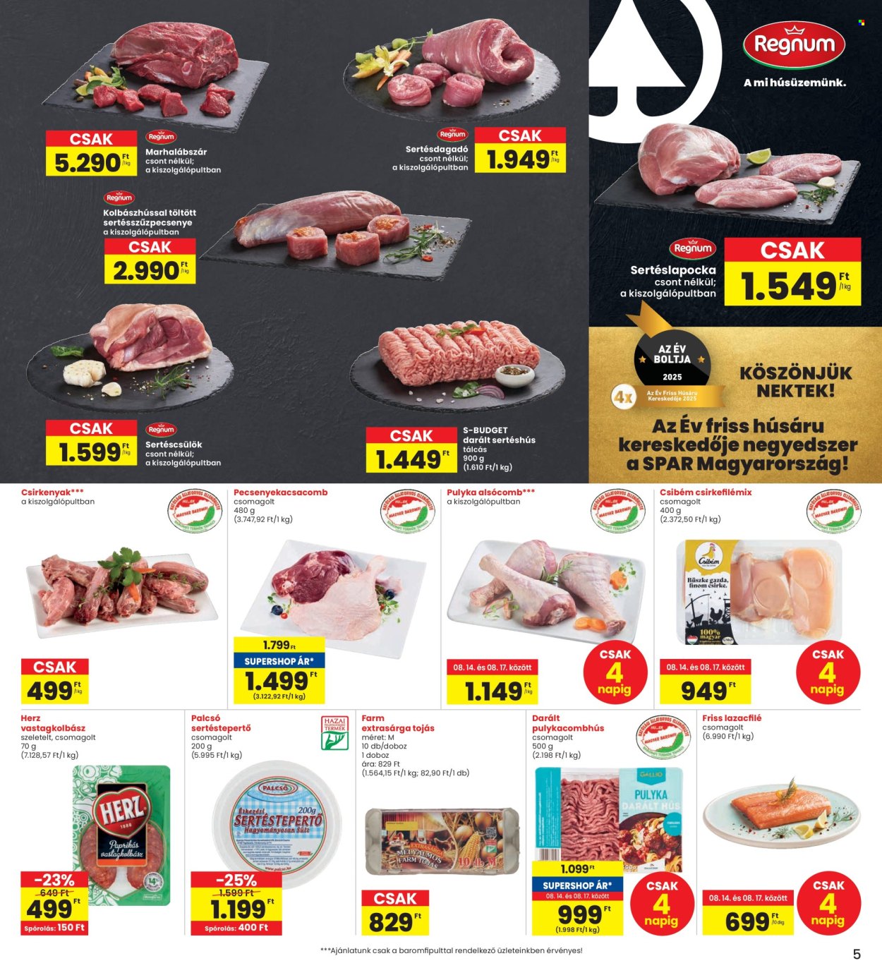 INTERSPAR akciós újságok - 2025.08.14 - 2025.08.19. Oldal 5