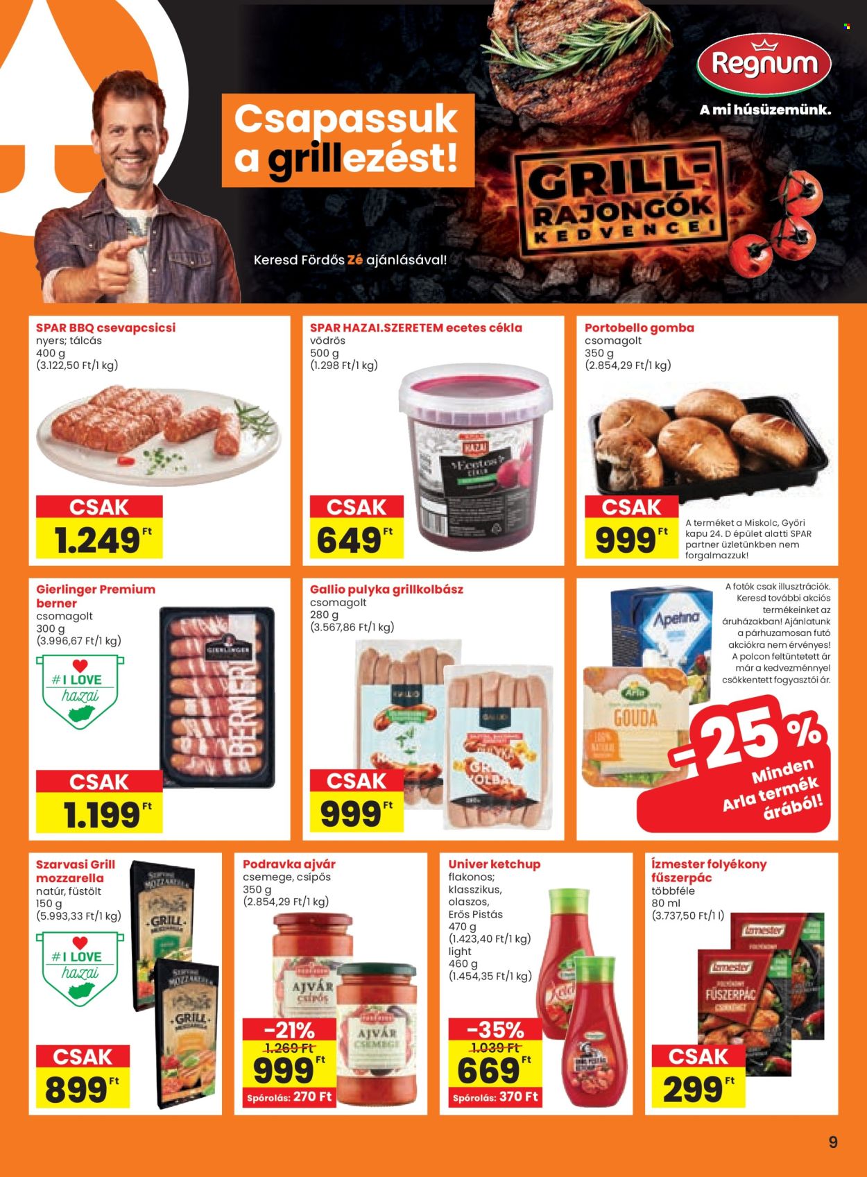 SPAR akciós újságok - 2025.08.14 - 2025.08.19. Oldal 9