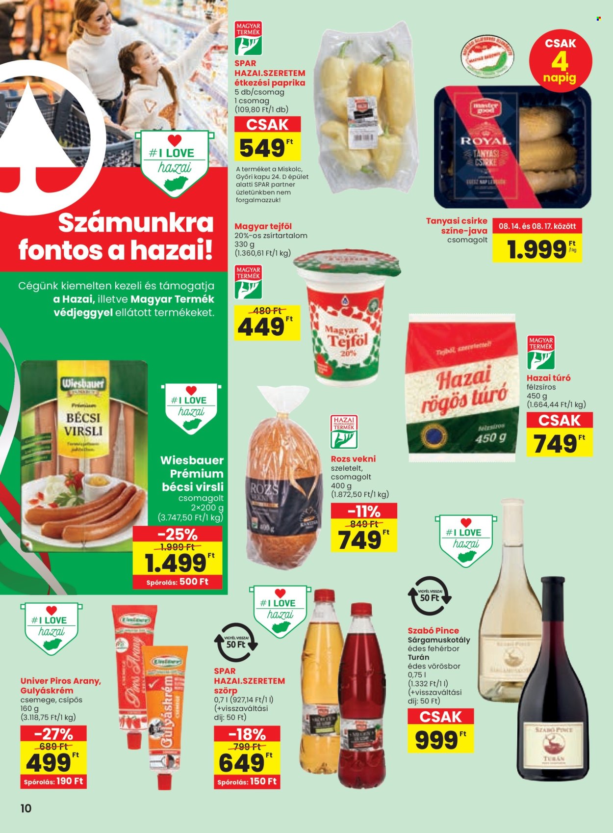 SPAR akciós újságok - 2025.08.14 - 2025.08.19. Oldal 10