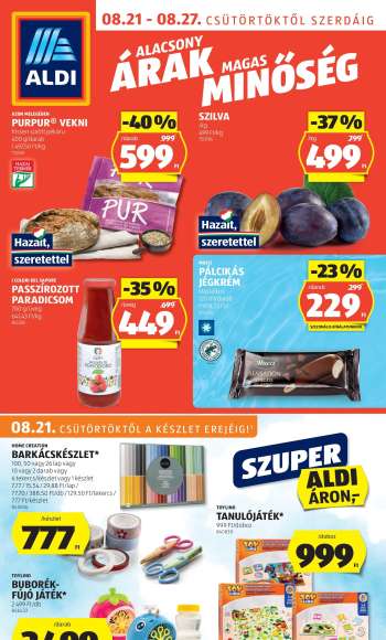 Újság Aldi - 2025.08.21 - 2025.08.27.
