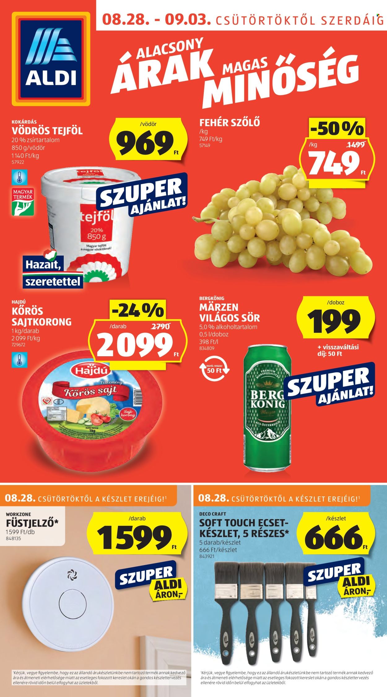 Aldi akciós újságok - 2025.08.28 - 2025.09.03. Oldal 1