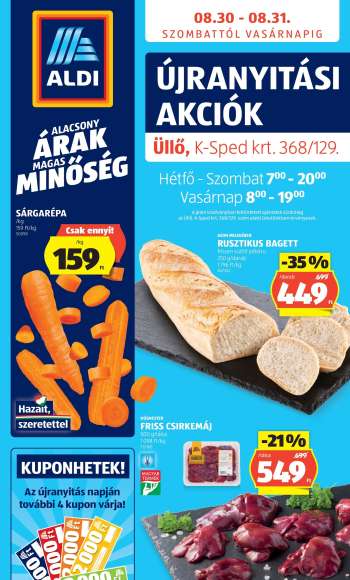 Újság Aldi - 2025.08.30 - 2025.08.31.