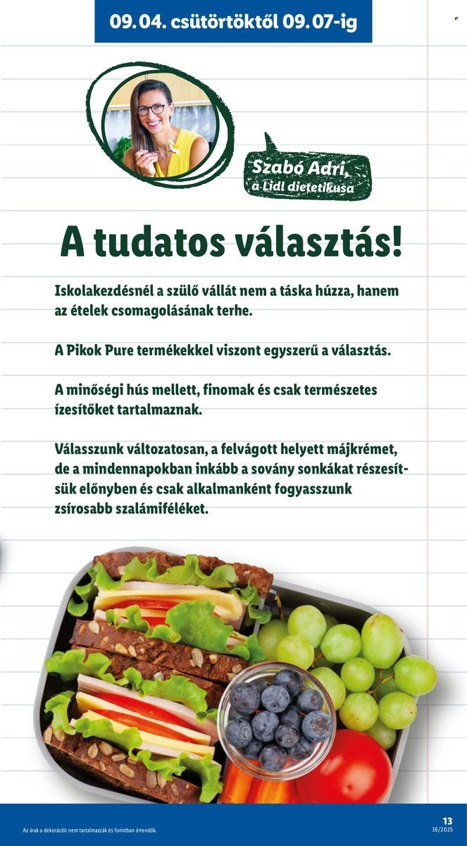 Lidl akciós újságok - 2025.09.04 - 2025.09.10. Oldal 13