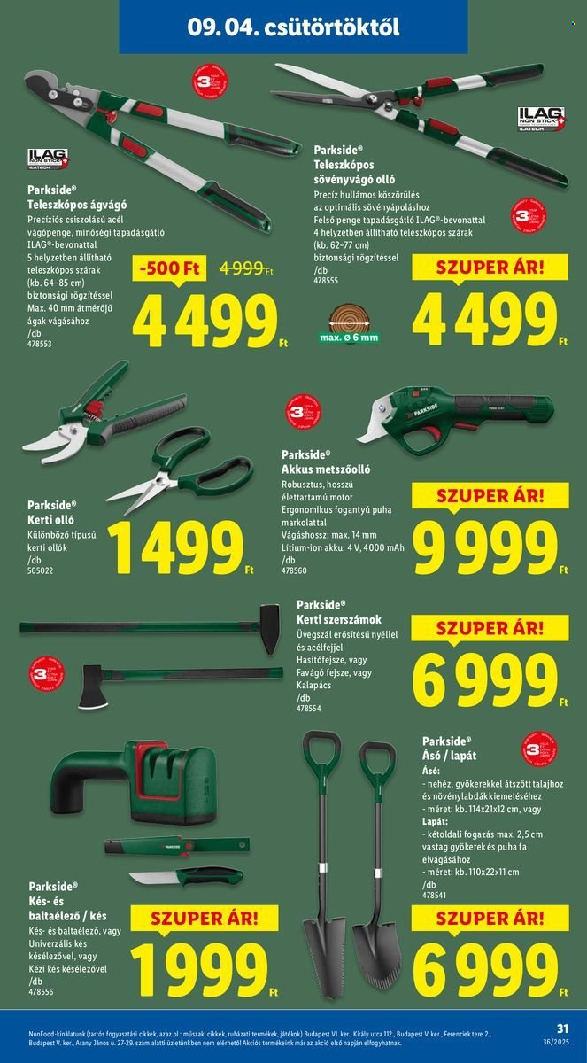 Lidl akciós újságok - 2025.09.04 - 2025.09.10. Oldal 31