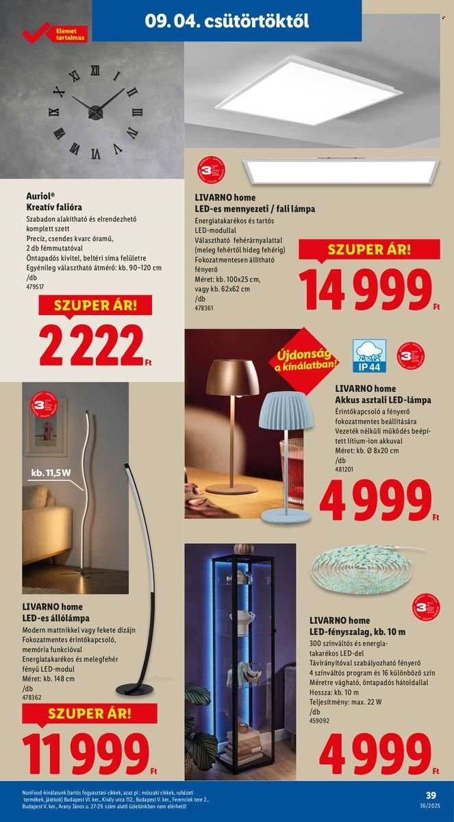 Lidl akciós újságok - 2025.09.04 - 2025.09.10. Oldal 39
