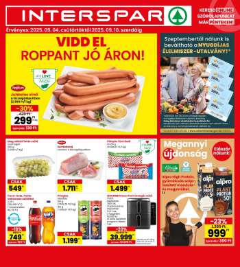 Újság INTERSPAR - 2025.09.04 - 2025.09.10.