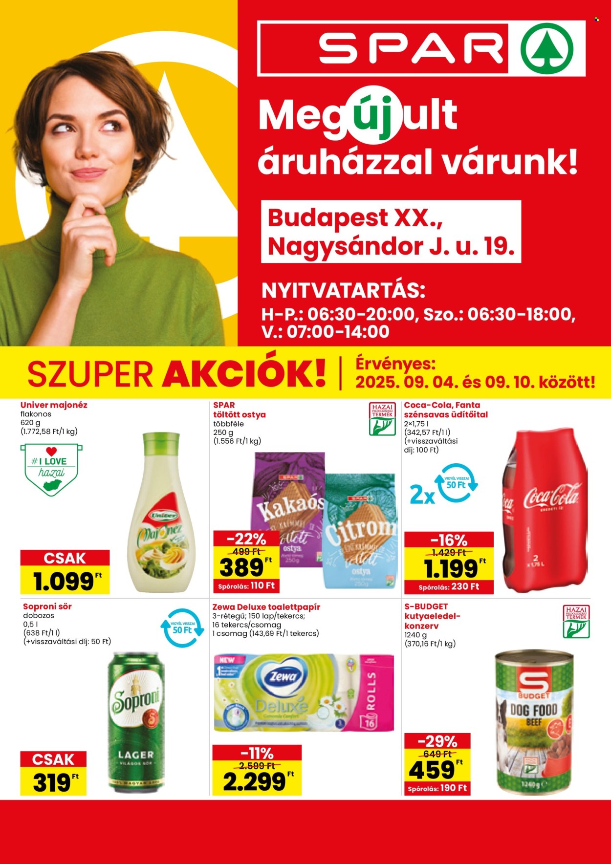 SPAR Szupermarket akciós újságok - 2025.09.04 - 2025.09.10. Oldal 1