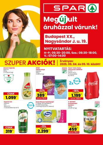 Újság SPAR Szupermarket - 2025.09.04 - 2025.09.10.