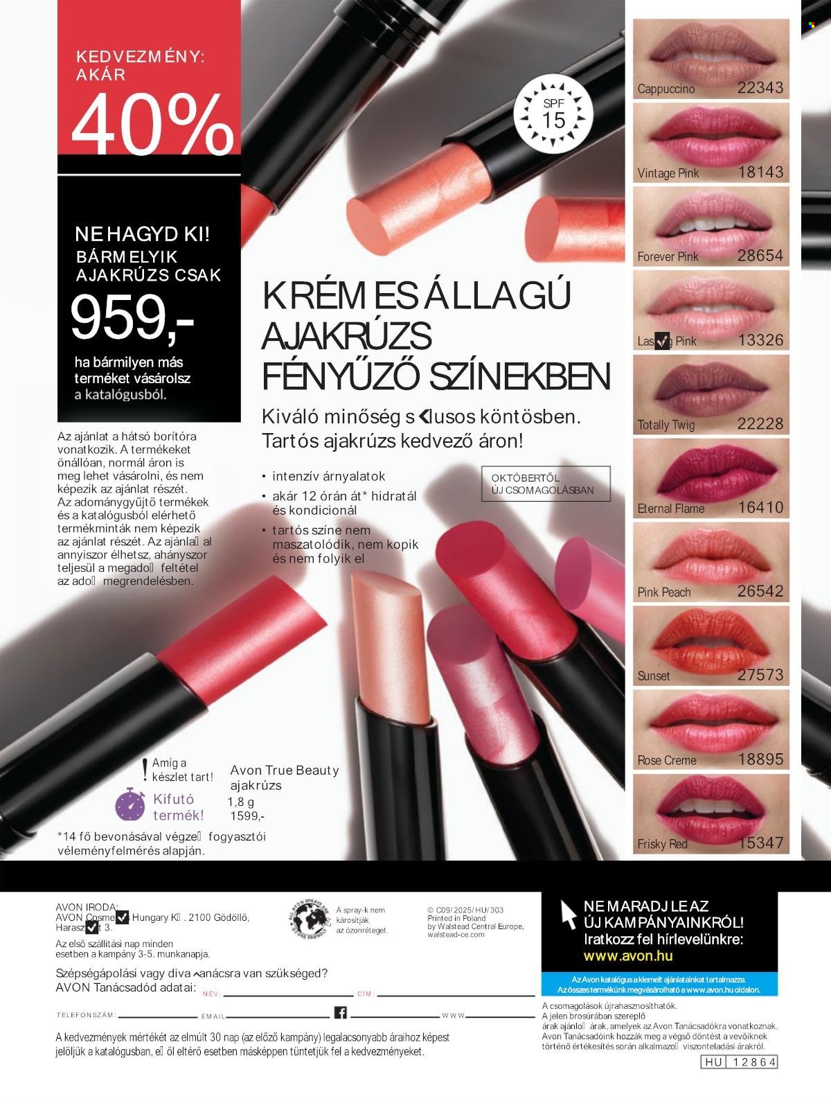 Avon akciós újságok - 2025.09.01 - 2025.09.30. Oldal 216