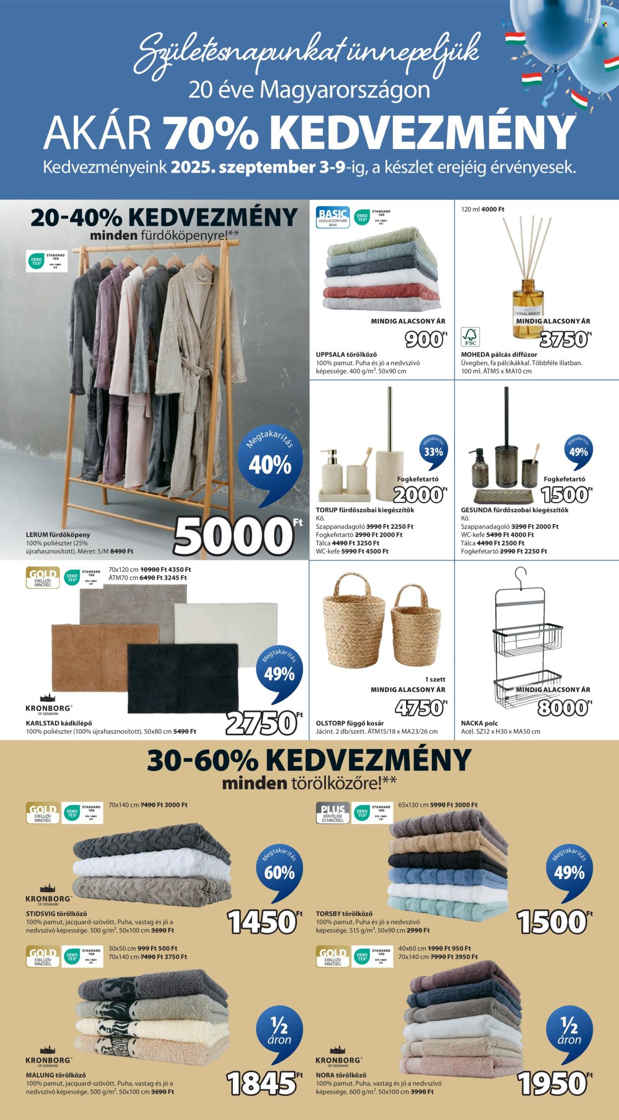 JYSK akciós újságok - 2025.09.03 - 2025.09.09. Oldal 15