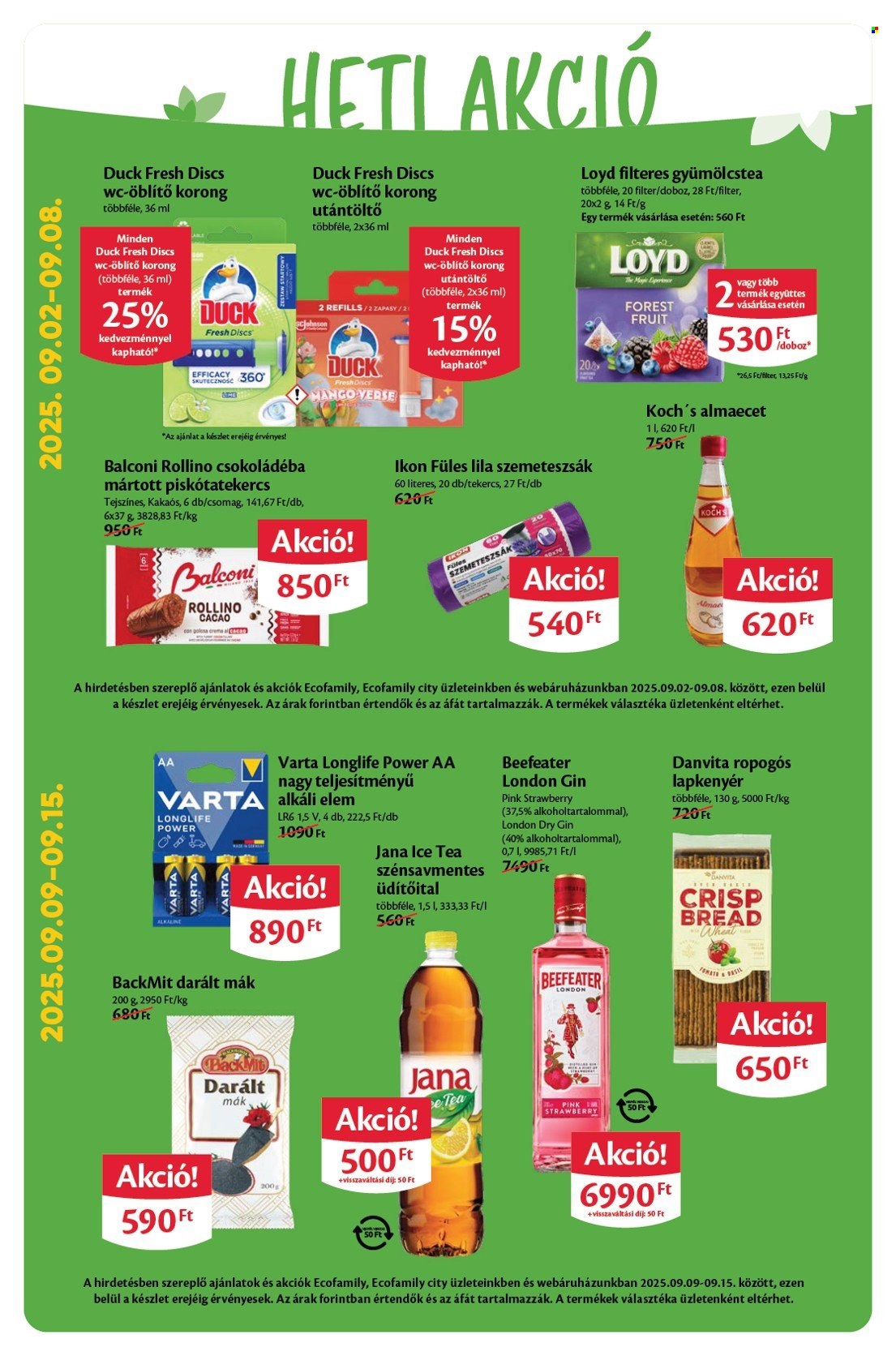 EcoFamily akciós újságok - 2025.09.04 - 2025.09.14. Oldal 2