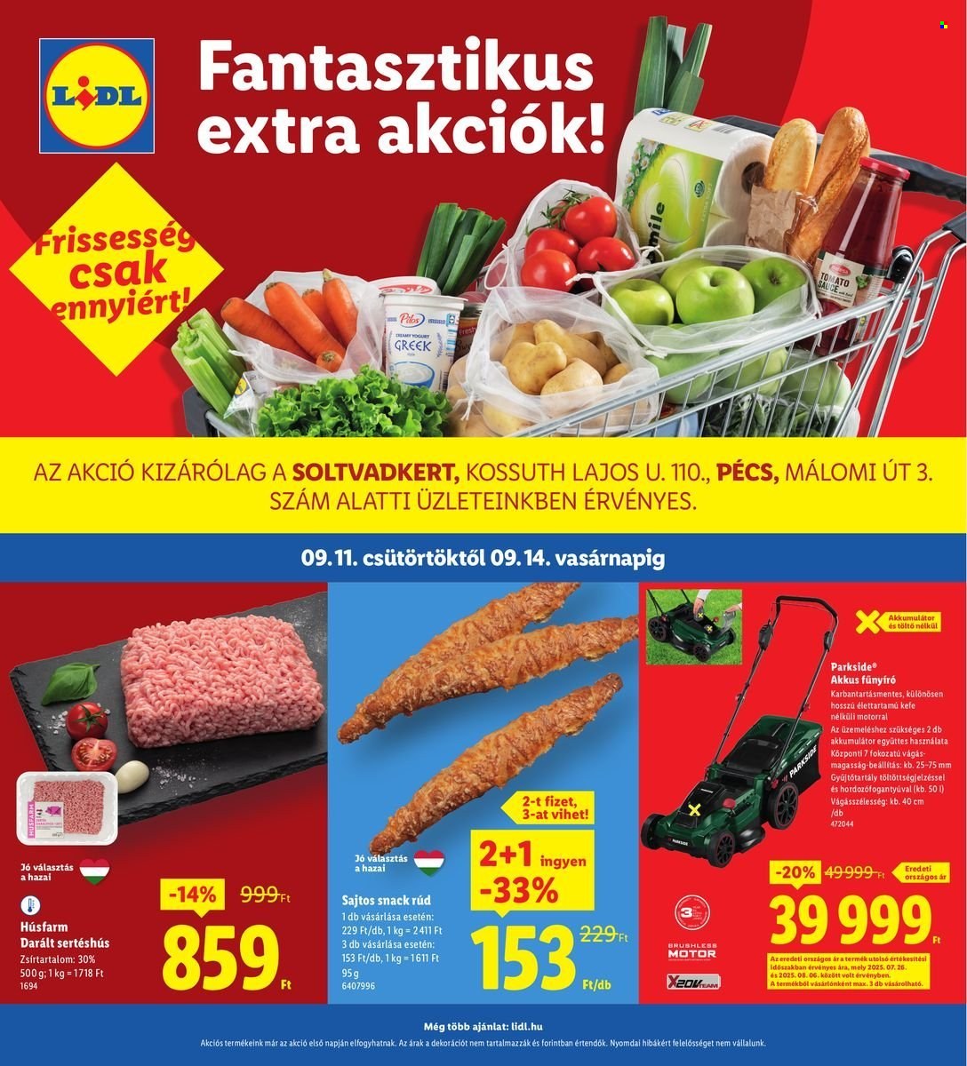 Lidl akciós újságok - 2025.09.11 - 2025.09.14. Oldal 1