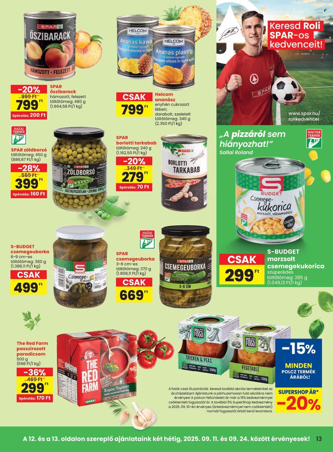 SPAR akciós újságok - 2025.09.11 - 2025.09.17. Oldal 13
