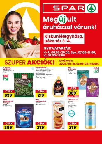 Újság SPAR Szupermarket - 2025.09.18 - 2025.09.24.