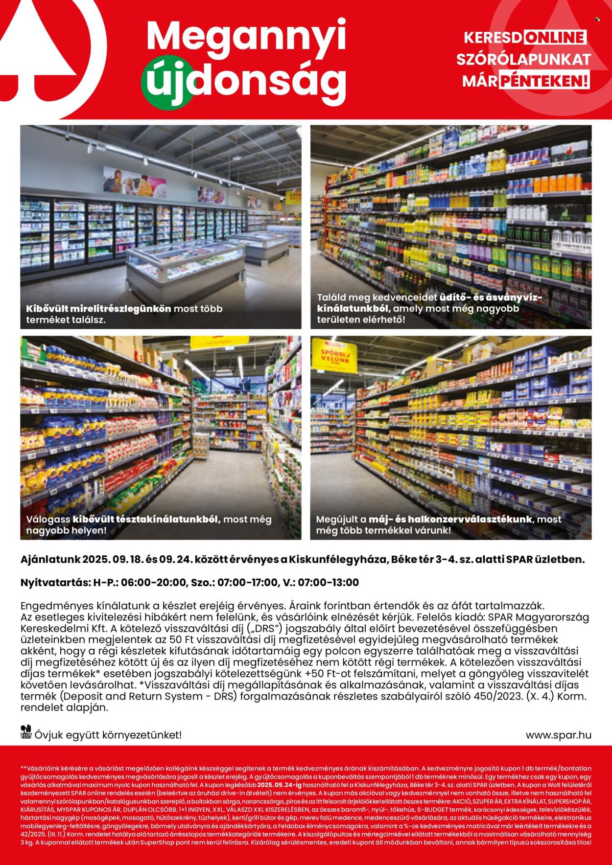 SPAR Szupermarket akciós újságok - 2025.09.18 - 2025.09.24. Oldal 2