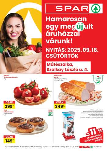 Újság SPAR Szupermarket - 2025.09.18 - 2025.09.24.