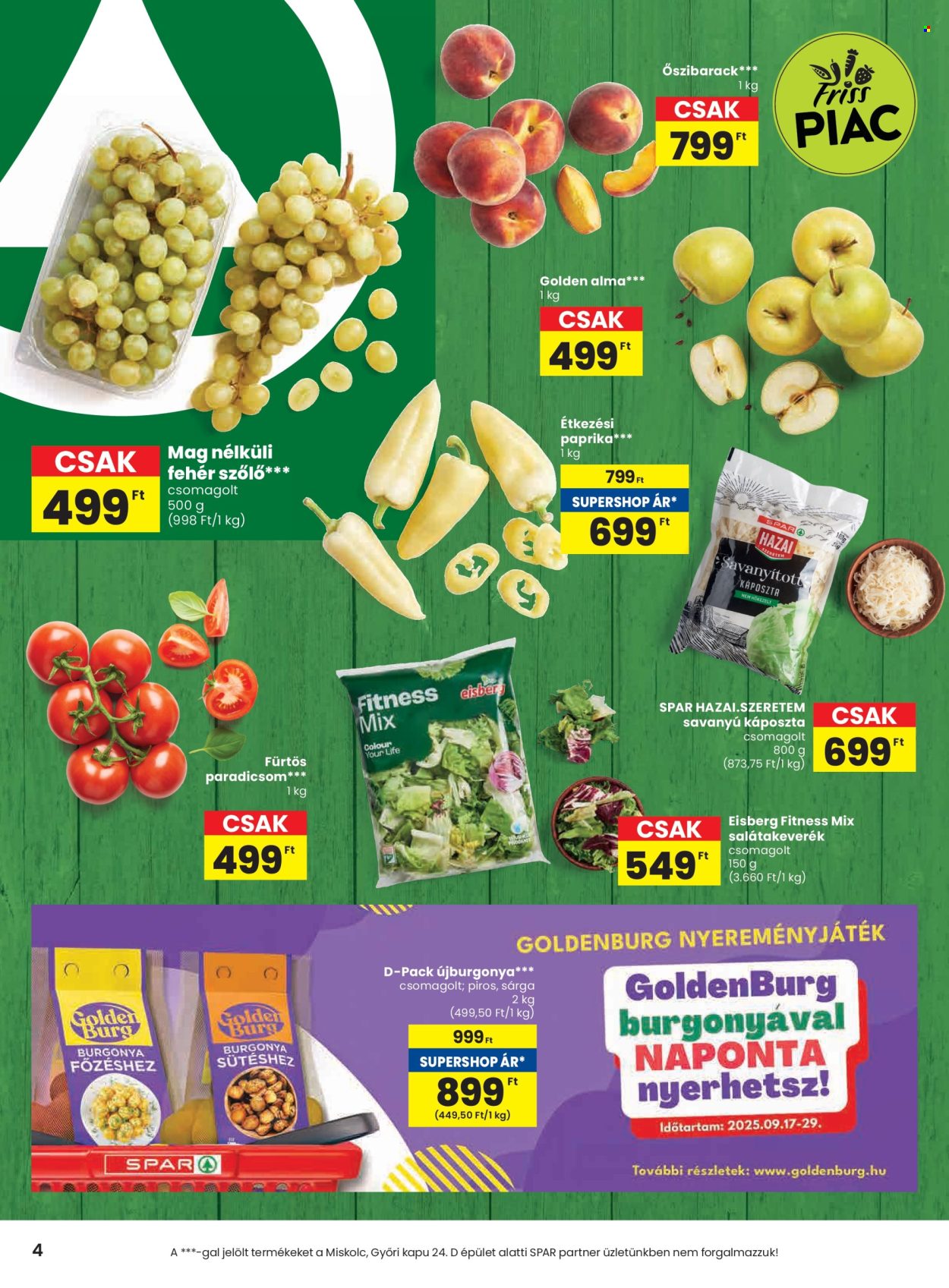 SPAR Szupermarket akciós újságok - 2025.09.18 - 2025.09.24. Oldal 4