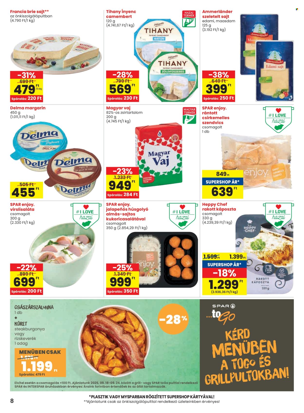 SPAR Szupermarket akciós újságok - 2025.09.18 - 2025.09.24. Oldal 8