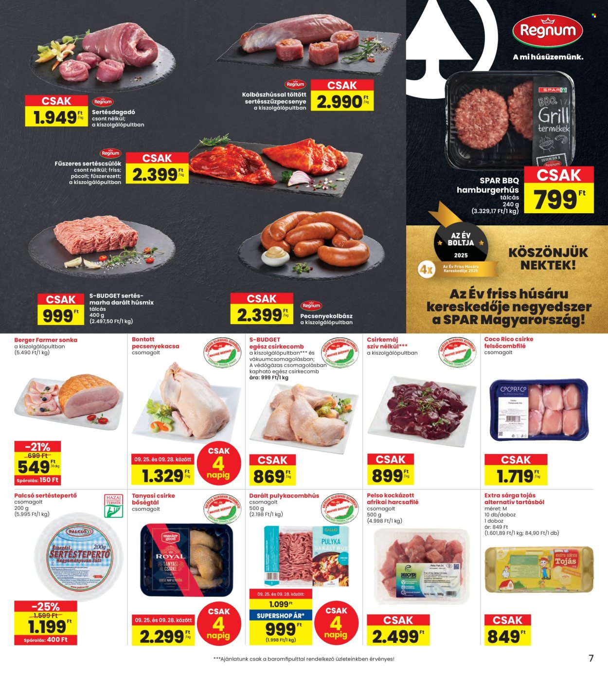 INTERSPAR akciós újságok - 2025.09.25 - 2025.10.01. Oldal 7