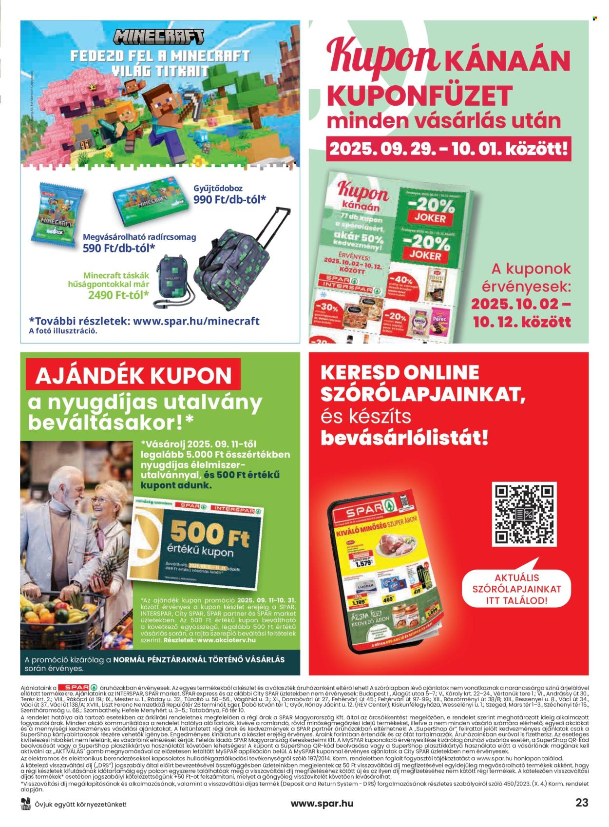 SPAR akciós újságok - 2025.09.25 - 2025.10.01. Oldal 23