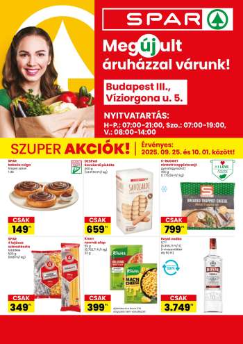 Újság SPAR Szupermarket - 2025.09.25 - 2025.10.01.