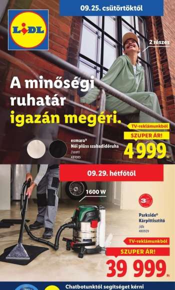 Újság Lidl - 2025.09.25 - 2025.10.01.