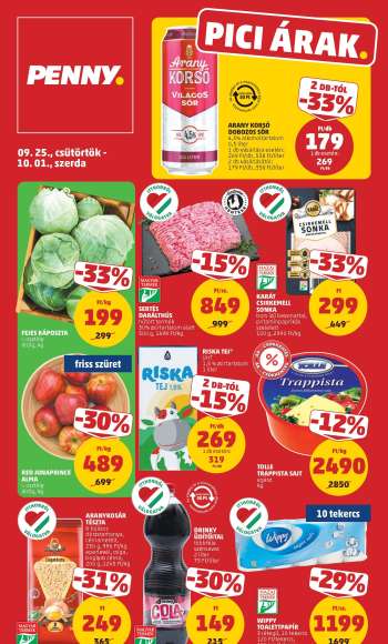 Újság Penny Market - 2025.09.25 - 2025.10.01.