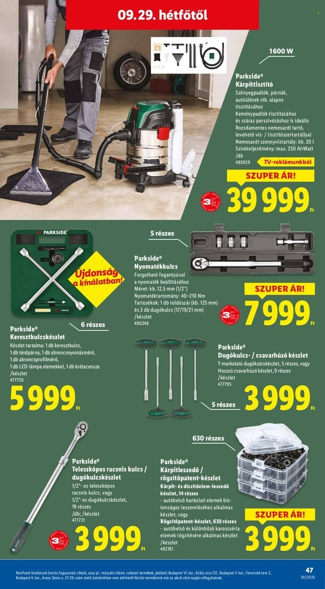 Lidl akciós újságok - 2025.09.25 - 2025.10.01. Oldal 47
