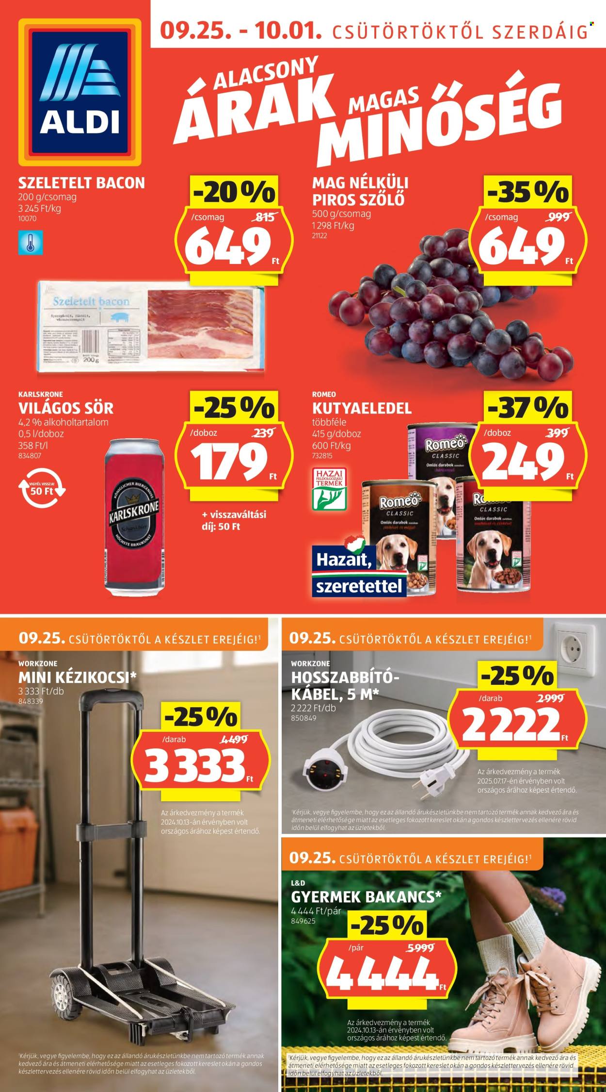 Aldi akciós újságok - 2025.09.25 - 2025.10.01. Oldal 1