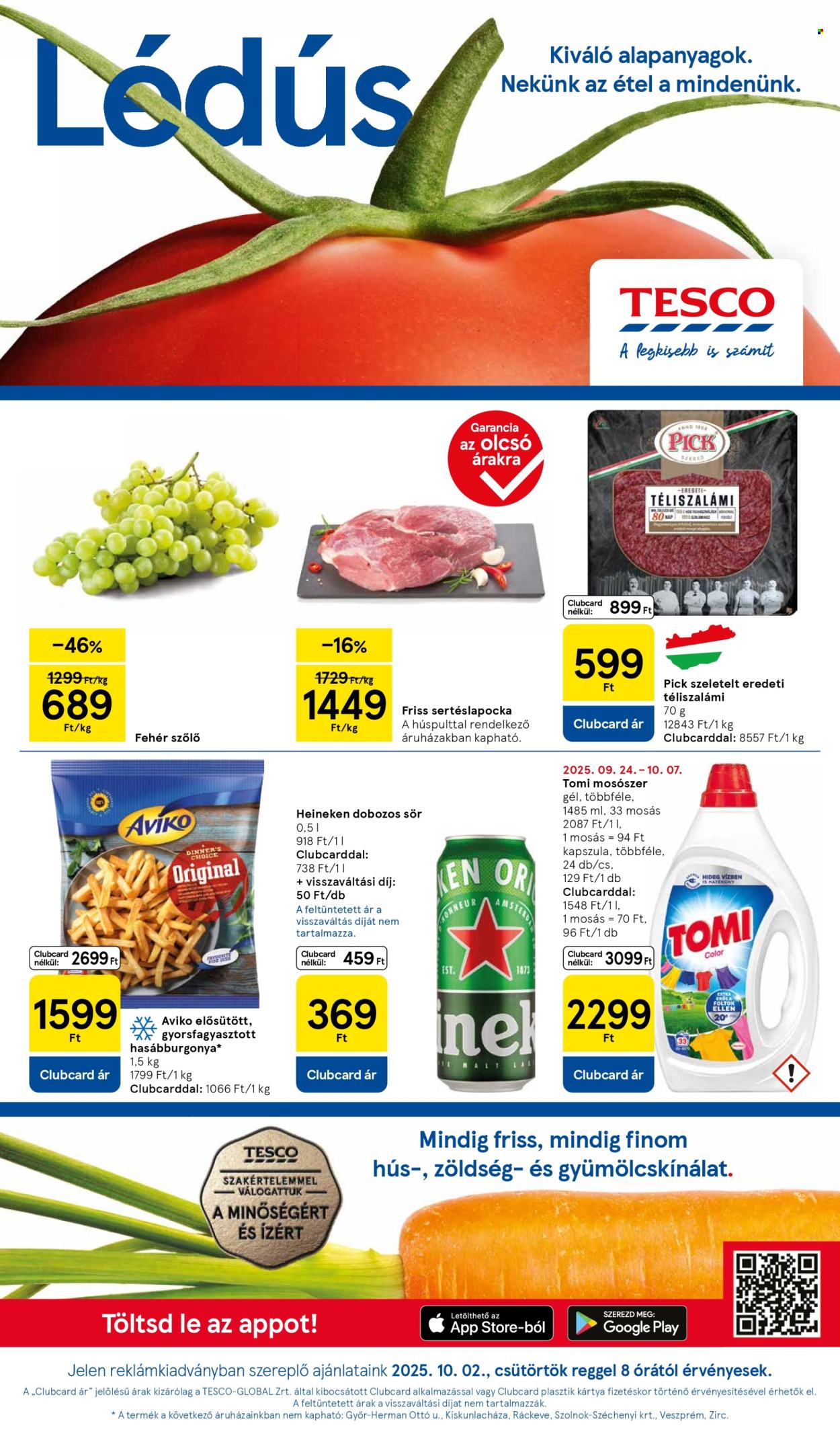 TESCO akciós újságok - 2025.10.02 - 2025.10.08. Oldal 1