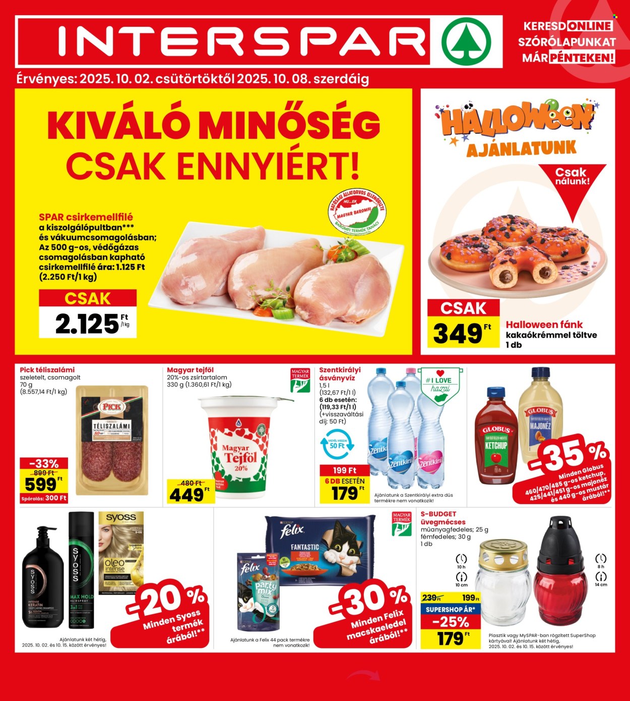 INTERSPAR akciós újságok - 2025.10.02 - 2025.10.08. Oldal 1