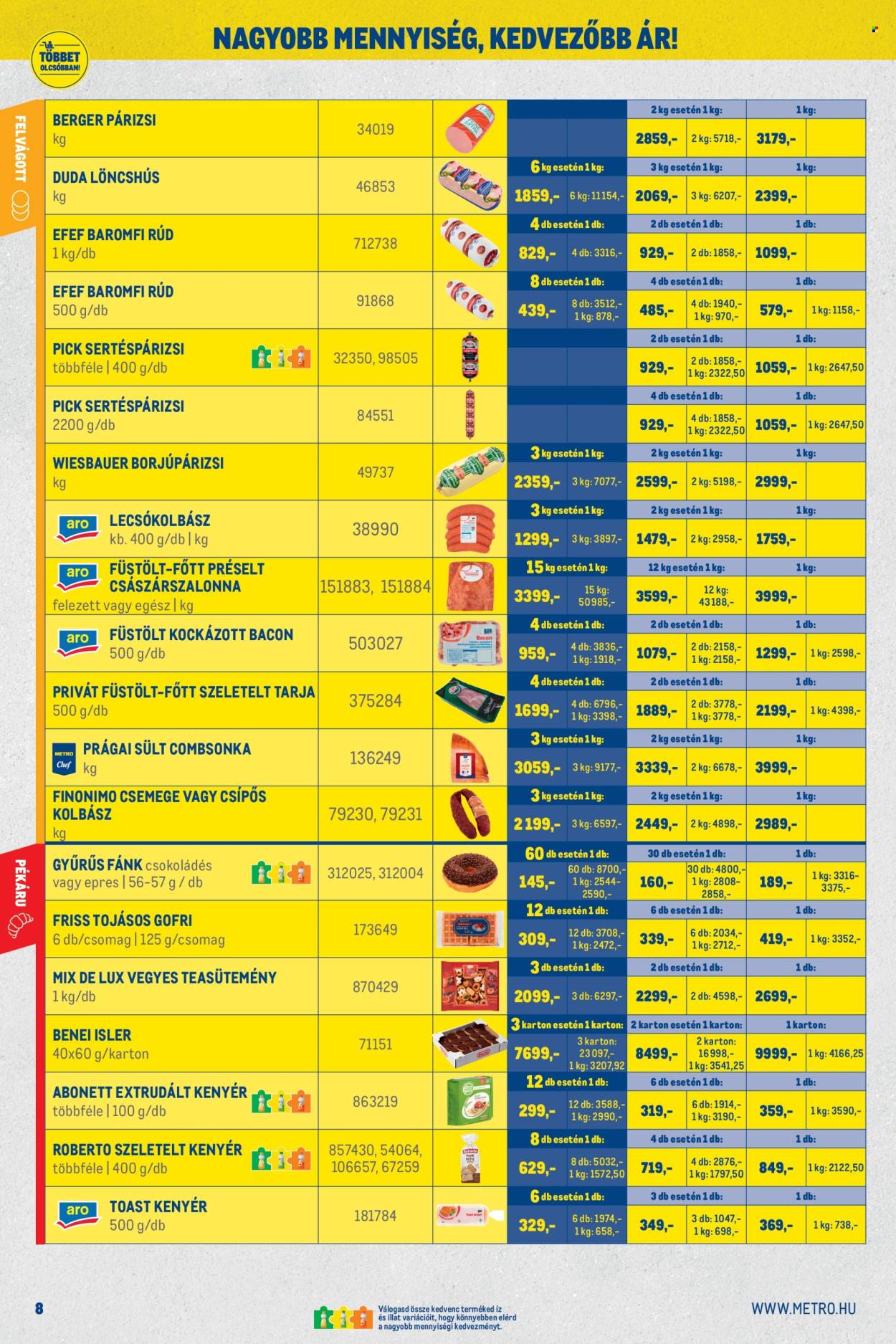 Metro akciós újságok - 2025.10.01 - 2025.10.31. Oldal 8