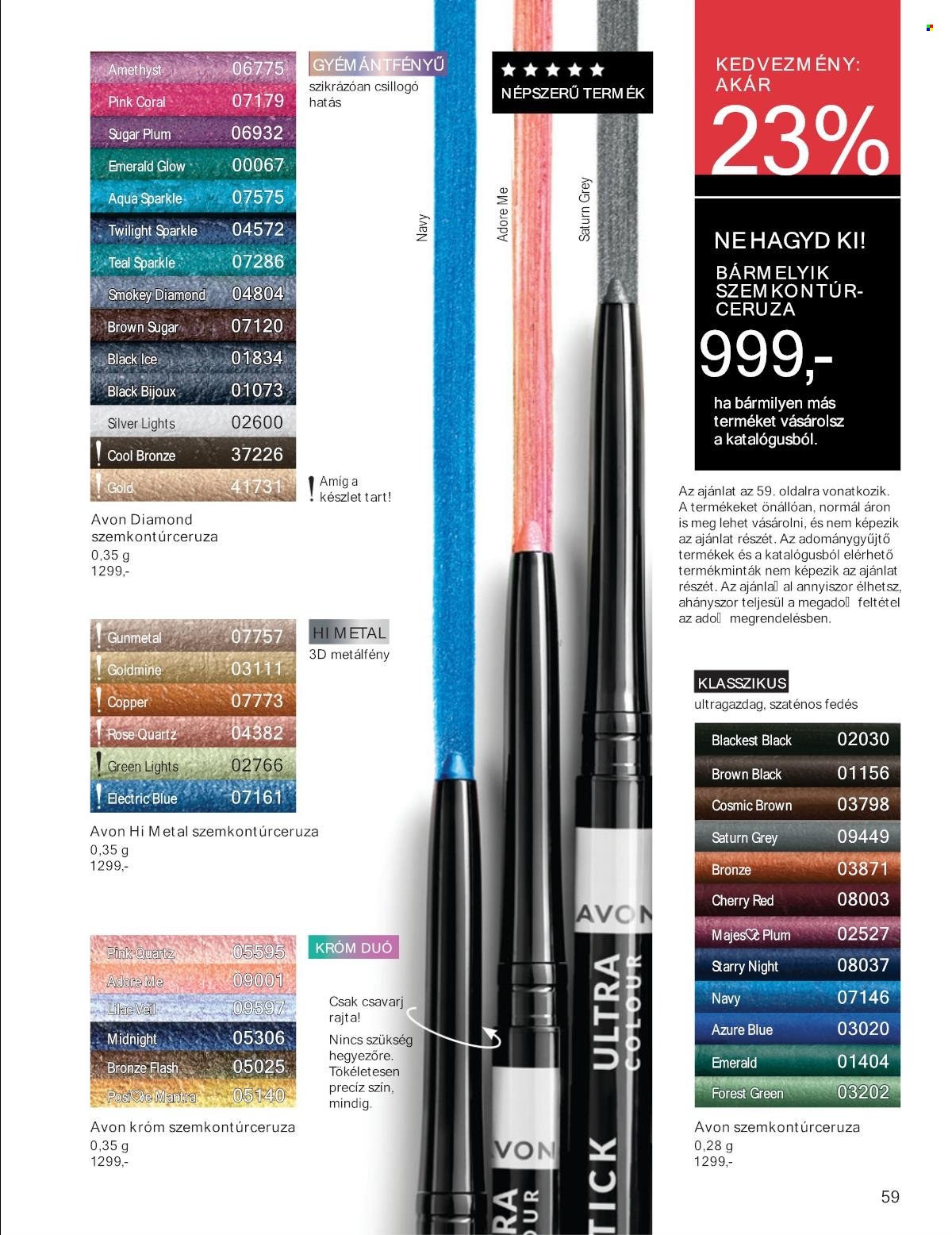 Avon akciós újságok - 2025.10.01 - 2025.10.31. Oldal 59