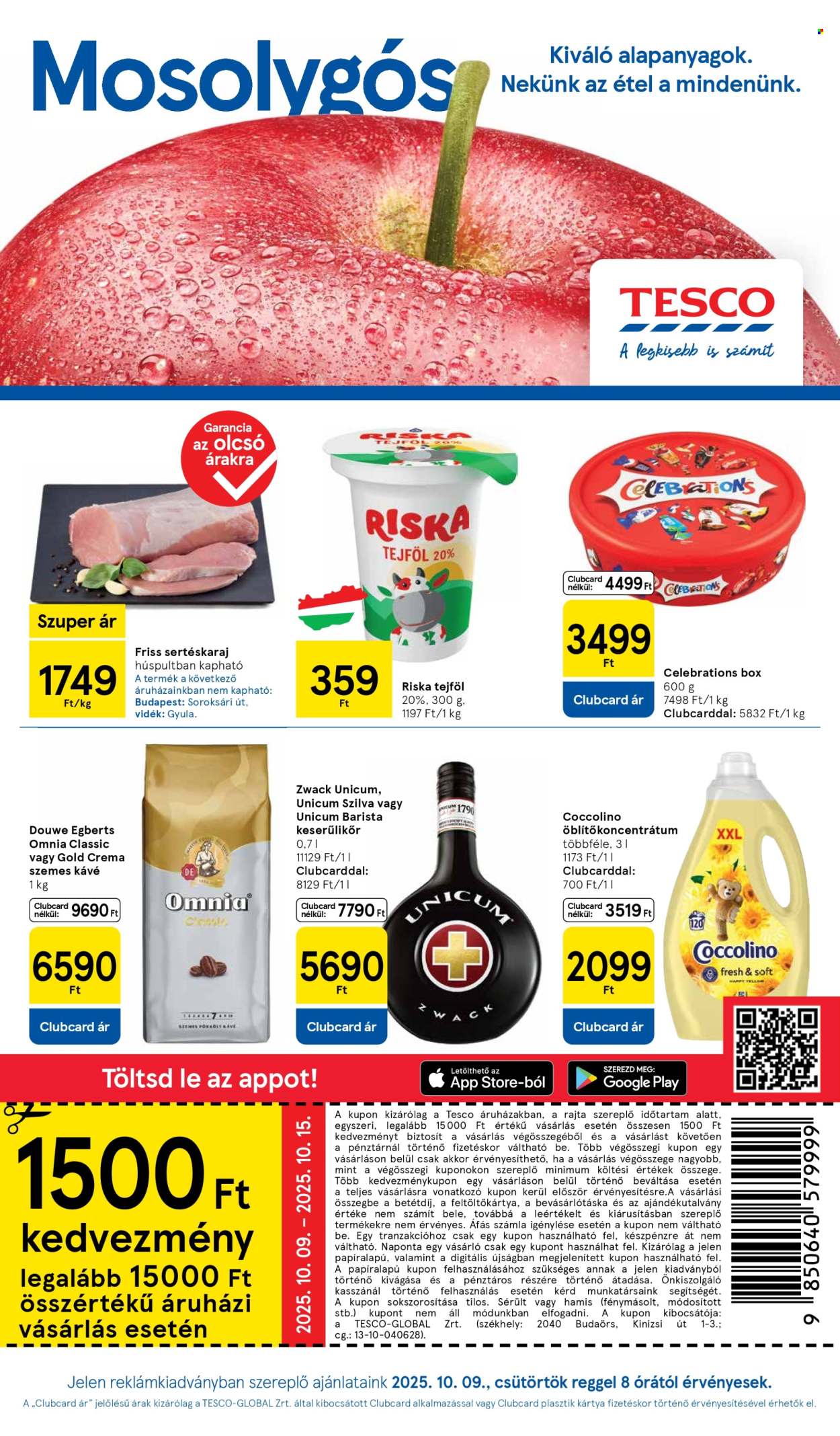 TESCO akciós újságok - 2025.10.09 - 2025.10.15. Oldal 1
