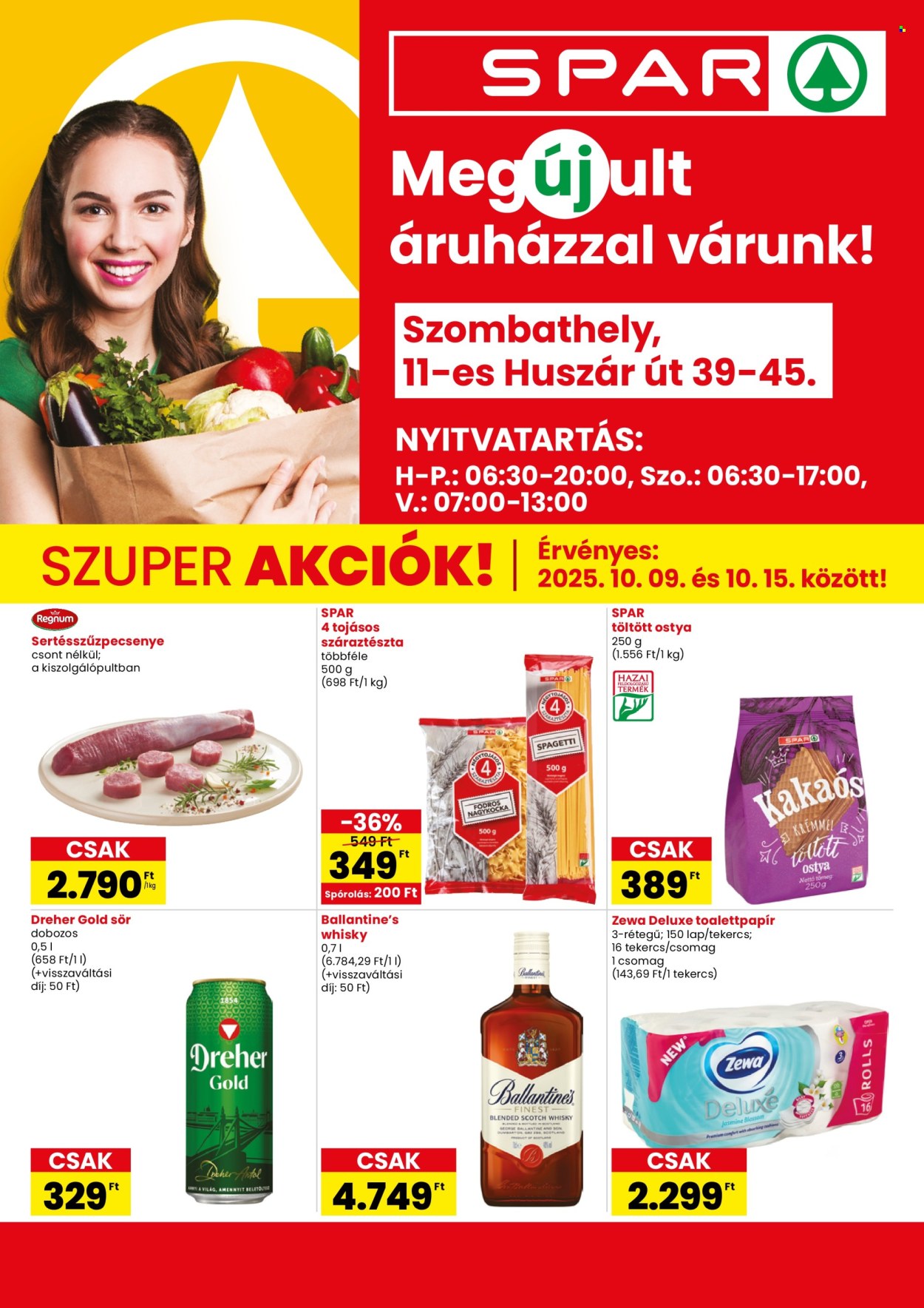 SPAR Szupermarket akciós újságok - 2025.10.09 - 2025.10.15. Oldal 1