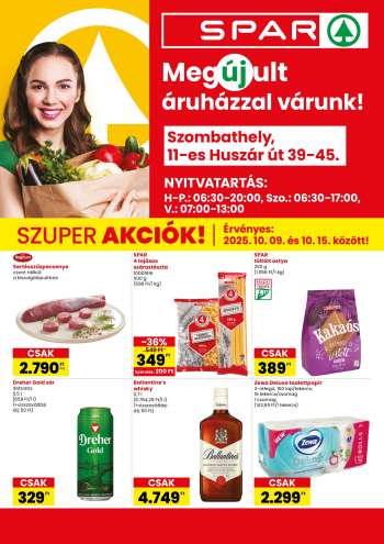 Újság SPAR Szupermarket - 2025.10.09 - 2025.10.15.
