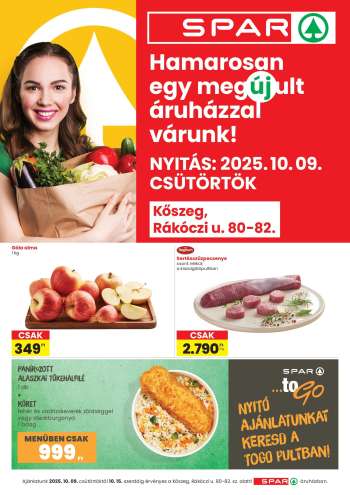 Újság SPAR Szupermarket - 2025.10.09 - 2025.10.15.