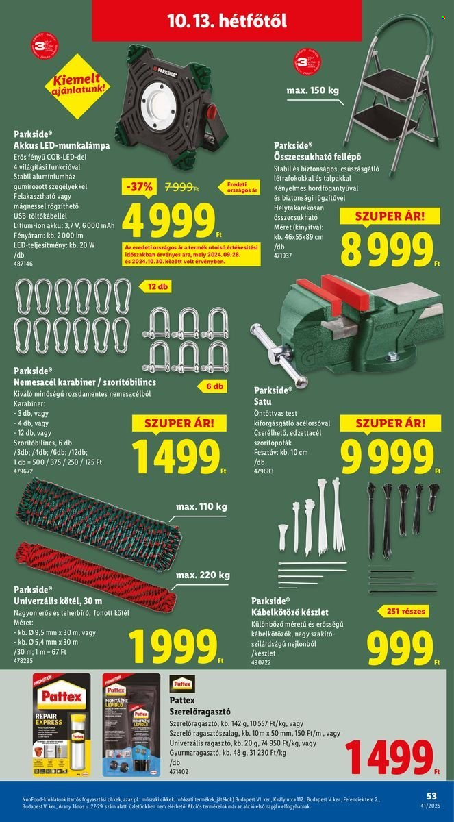 Lidl akciós újságok - 2025.10.09 - 2025.10.15. Oldal 53