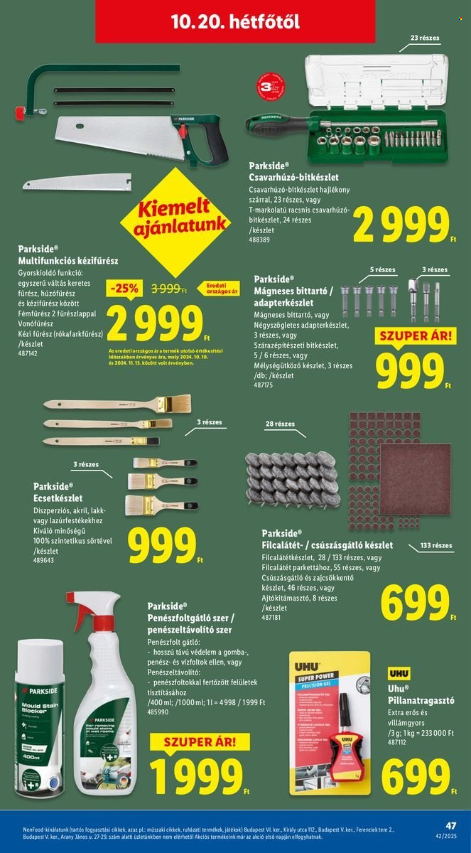 Lidl akciós újságok - 2025.10.16 - 2025.10.22. Oldal 47